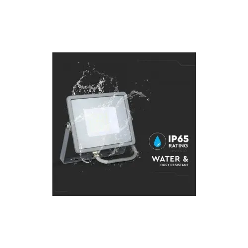 Proiector LED SMD V-TAC 30W Samsung 2400lm 6400K IP65 IK05 gri — imaginea 2