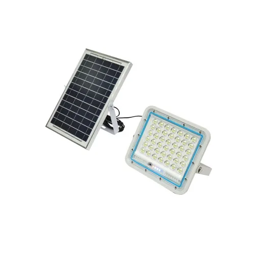 Proiector LED solar 100W cu panou 8W baterie Li-ion 5000mAh telecomanda IP66