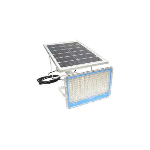 Proiector LED solar 400W 6000-8000K IP66 cu panou solar 28W baterie 40Ah si telecomanda — imaginea 2