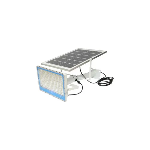Proiector LED solar 400W 6000-8000K IP66 cu panou solar 28W baterie 40Ah si telecomanda