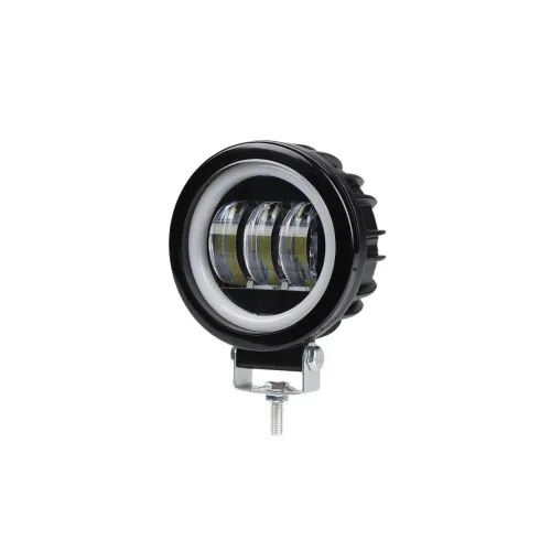 Proiector rotund LED 30W 1500 lm 12V-24V Angel Eyes DRL alb — imaginea 2