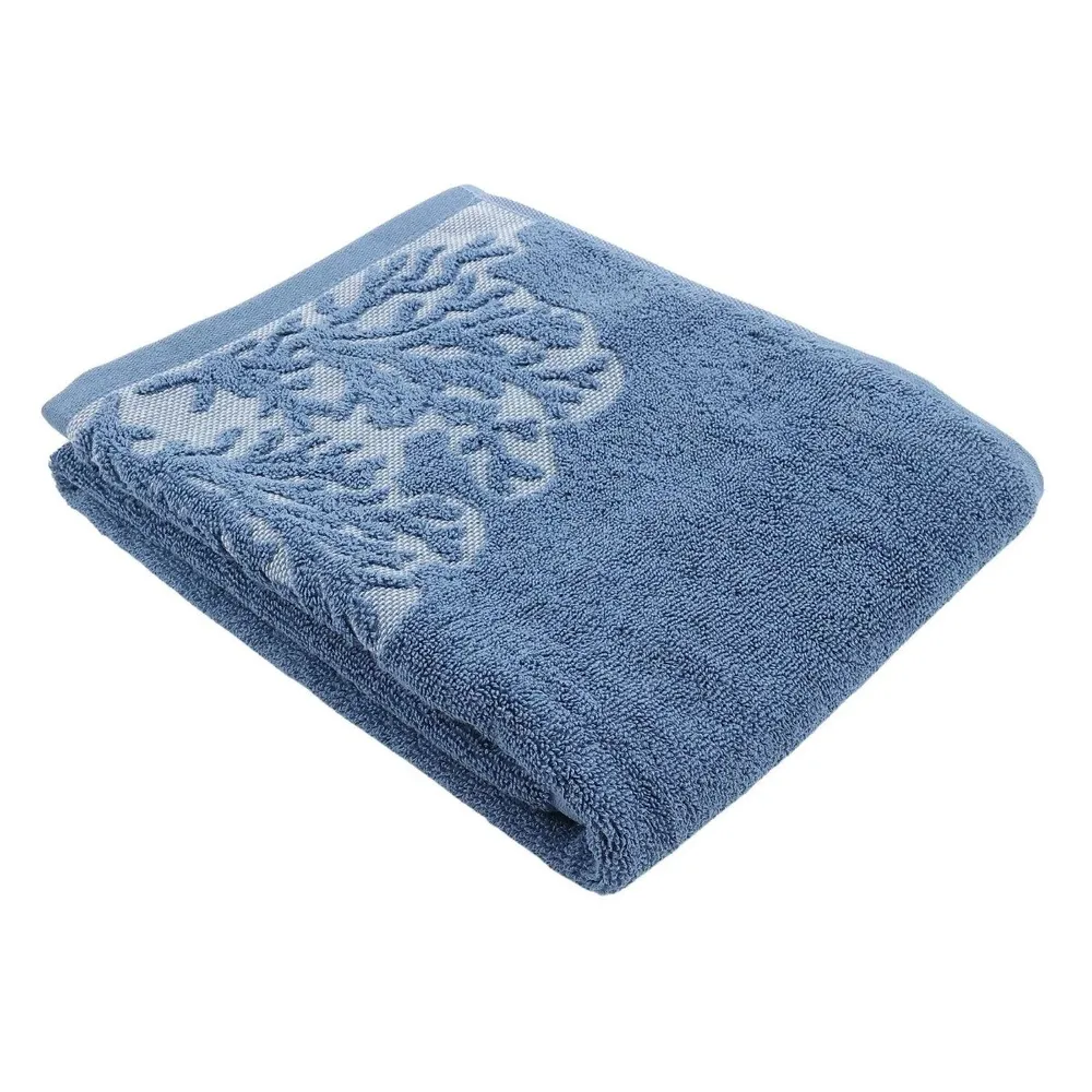 Prosop baie Caressa 22N-103, bumbac, albastru, 50 x 90 cm, 600 g/mp