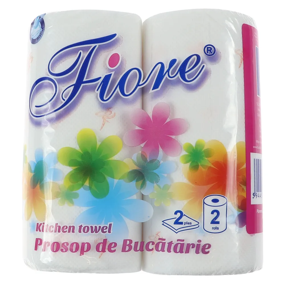 Prosop hartie Fiore, alb, 2 straturi, L 20.5 m, 2 bucati / set