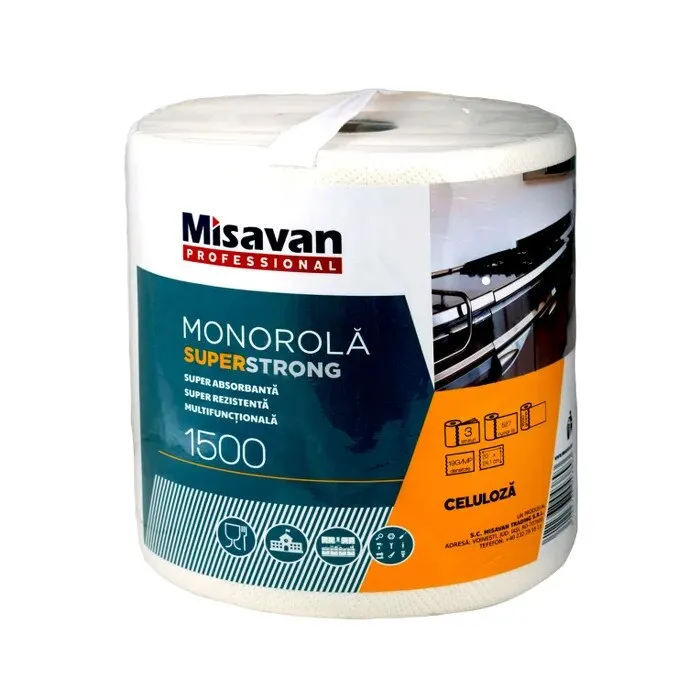 Prosop hartie Misavan Super Strong 1500, alb, 3 straturi, L 105 m