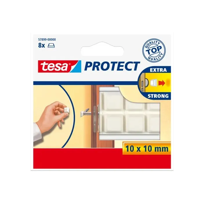 Protectie / Atenuator zgomot, pentru mobila, forma patrata, Tesa, 10 x 10 mm, set 8 patratele