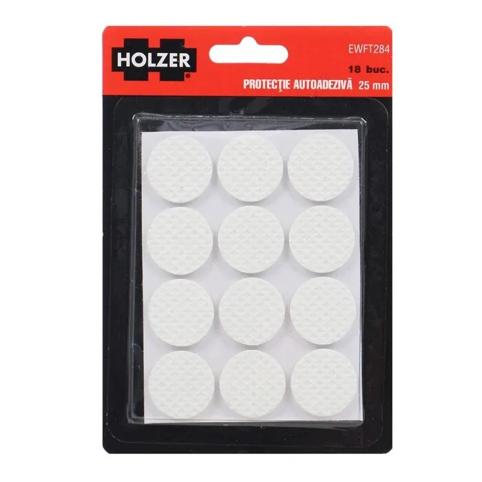 Protectie autoadeziva pentru pardoseala, Holzer EWFT284, forma rotunda, 25 mm, set 18 bucati
