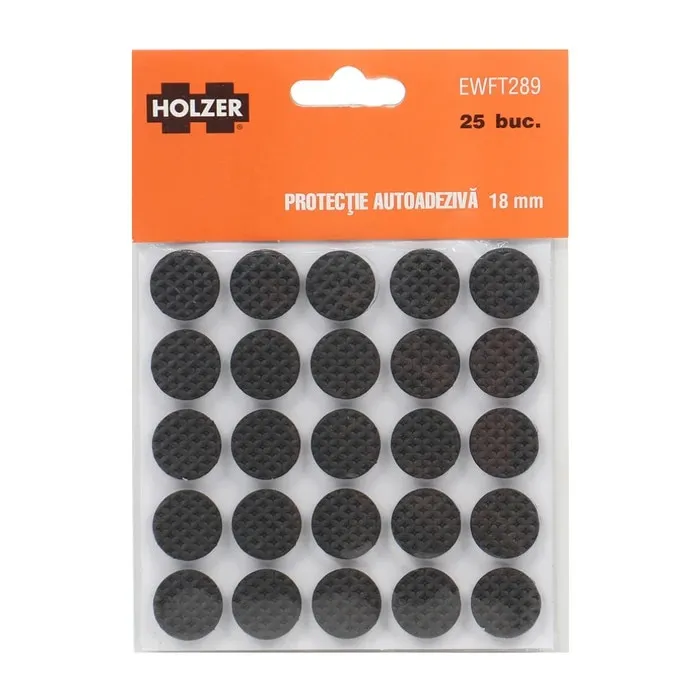 Protectie autoadeziva pentru pardoseala, Holzer EWFT289, forma rotunda, 18 mm, set 25 bucati