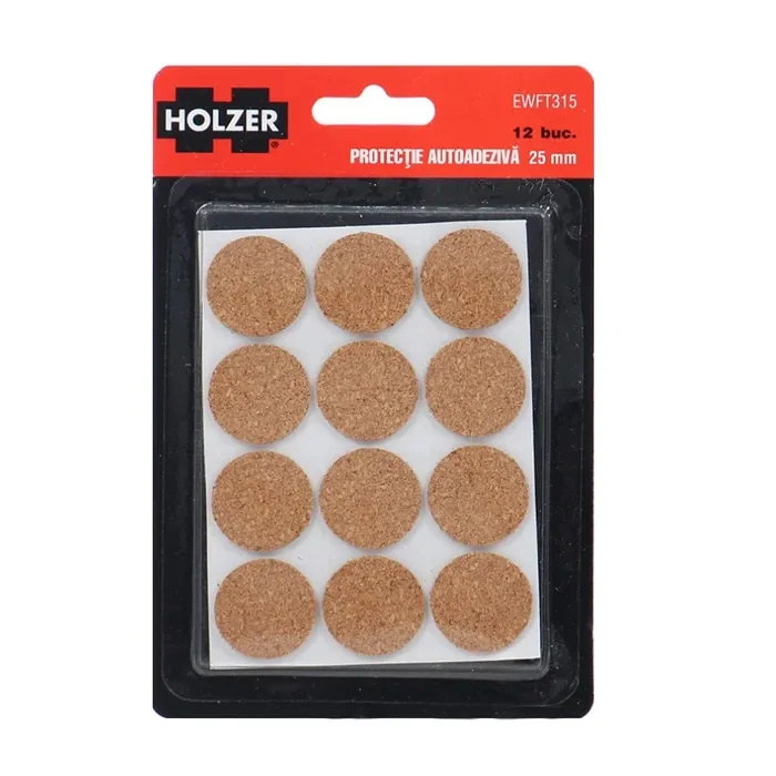Protectie autoadeziva pentru pardoseala, Holzer EWFT315, forma rotunda, 25 mm, set 12 bucati