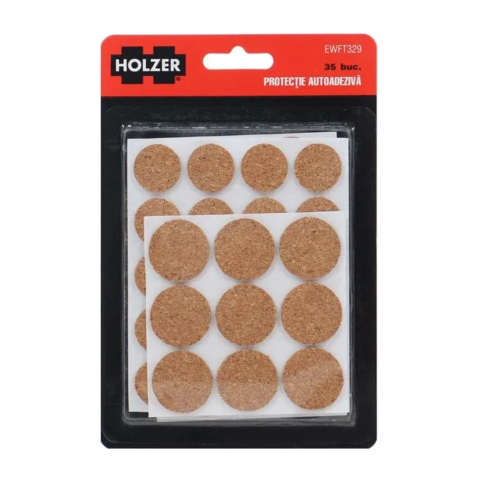 Protectie autoadeziva pentru pardoseala, Holzer EWFT329, forma rotunda, set 35 bucati