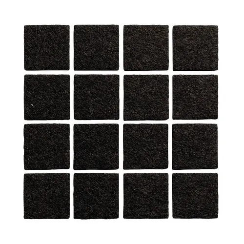 Protectie pasla autoadeziva pentru mobila, rectangulara, maro, 22x22mm, set 16 bucati