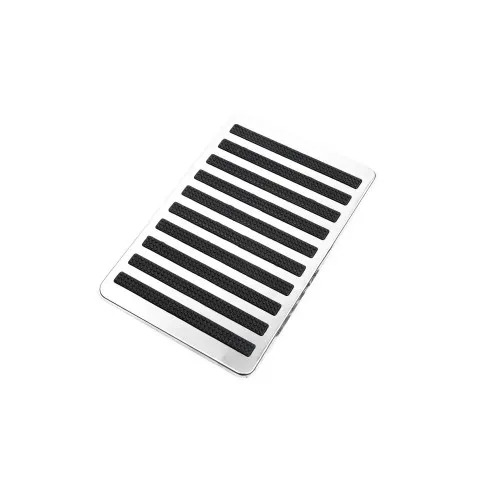 Protectie pedala universala 23.5x16 cm din otel inoxidabil si cauciuc