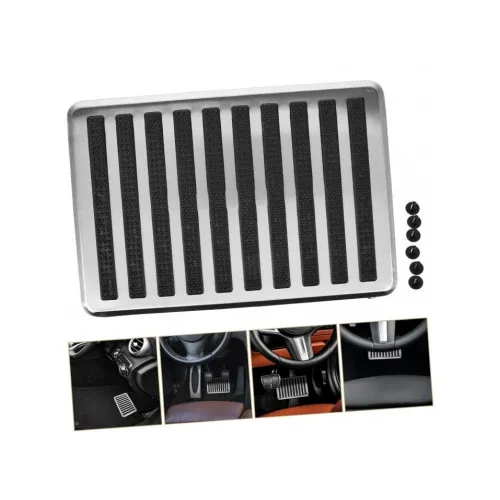 Protectie pedala universala 23.5x16 cm din otel inoxidabil si cauciuc — imaginea 2