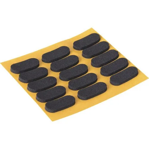 Protectii pentru mobila Tarrox, plastic, autoadezive, 9x20 mm, negru, set 30 bucati