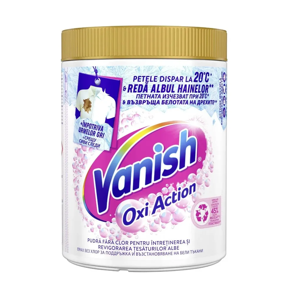 Pudra de indepartat pete, Vanish Oxi White, 470 g