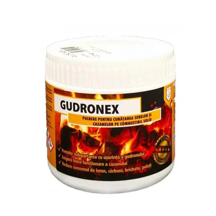 Pulbere pentru curatarea sobelor si cazanelor cu combustibil solid, Gudronex, 500 g