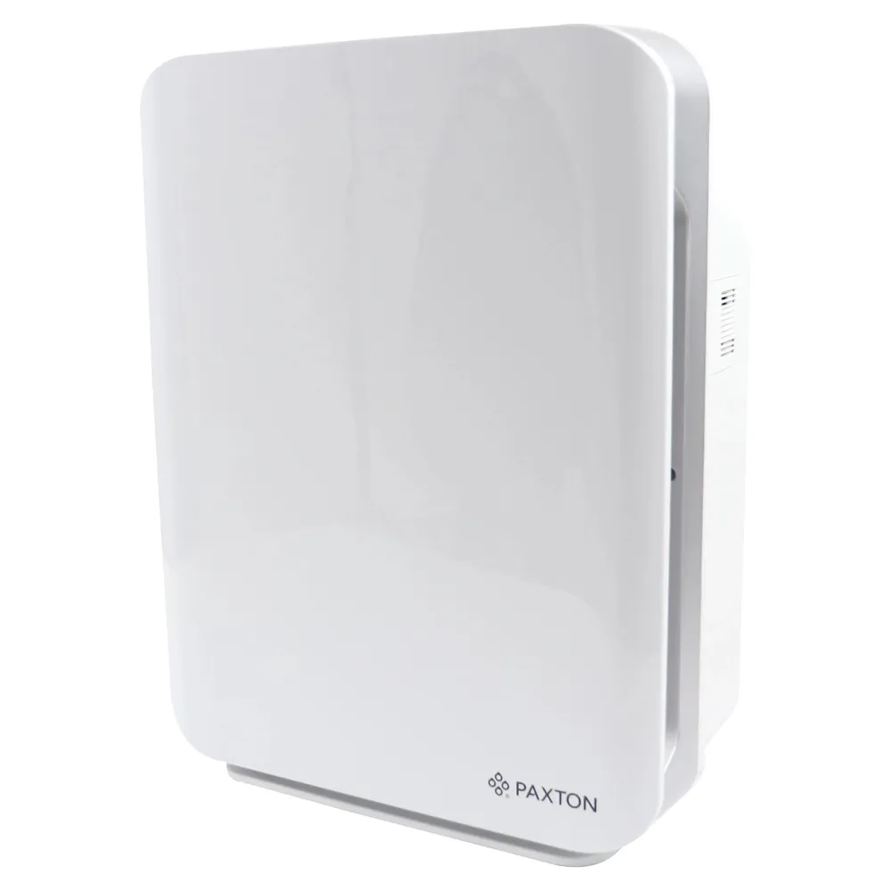 Purificator aer Paxton PA - 390UT, 390 mc/h, 71 W, suprafata de acoperire 48 mp, 3 trepte, timer, lumina UV, filtru HEPA, alb