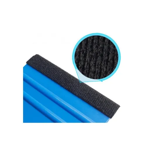 Racleta plastic albastra cu insertie material textil pentru montaj folie auto si geamuri — imaginea 3