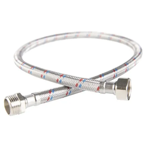 Racord flexibil apa din inox cu garnitura 1/2”FIx1/2”FE 60 cm