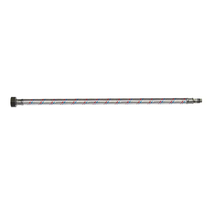 Racord flexibil apa, monocomanda, EPDM + tresa metalica, cu protectie PVC, 1/2" - 1/4 ", L 600 mm