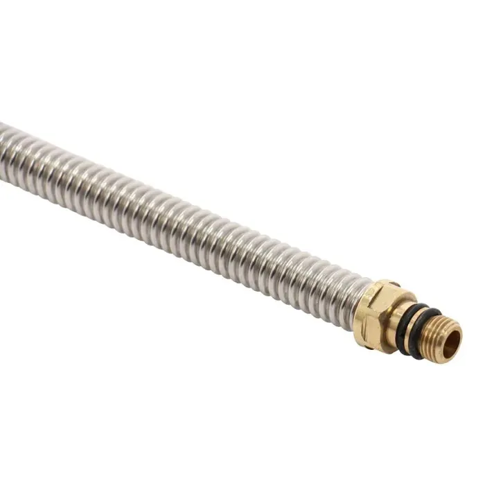 Racord flexibil apa, monocomanda, otel inoxidabil, 1/2" - 1/4 ", L 800 mm