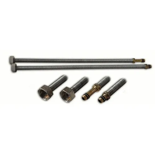 Racord gofrat apa monobloc din inox 100 cm, cu stut scurt