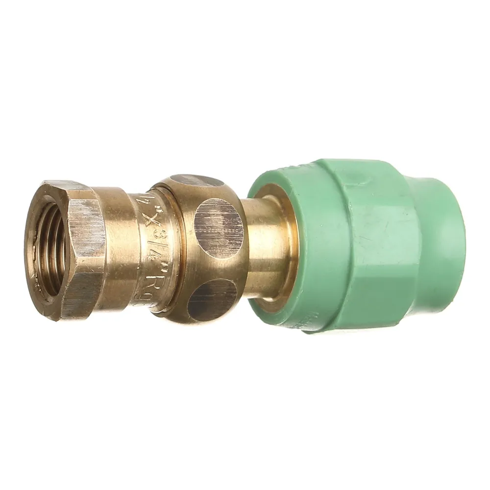 Racord olandez pentru teava PPR, filet interior, Ø 20 mm x 1/2', PN25, verde