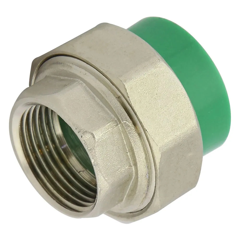 Racord olandez PPR, D 20 mm x 1/2", filet interior, verde