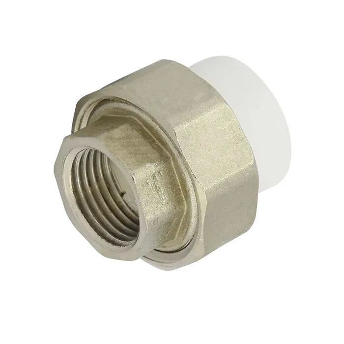Racord olandez PPR, D 25 mm x 3/4", filet interior, alb