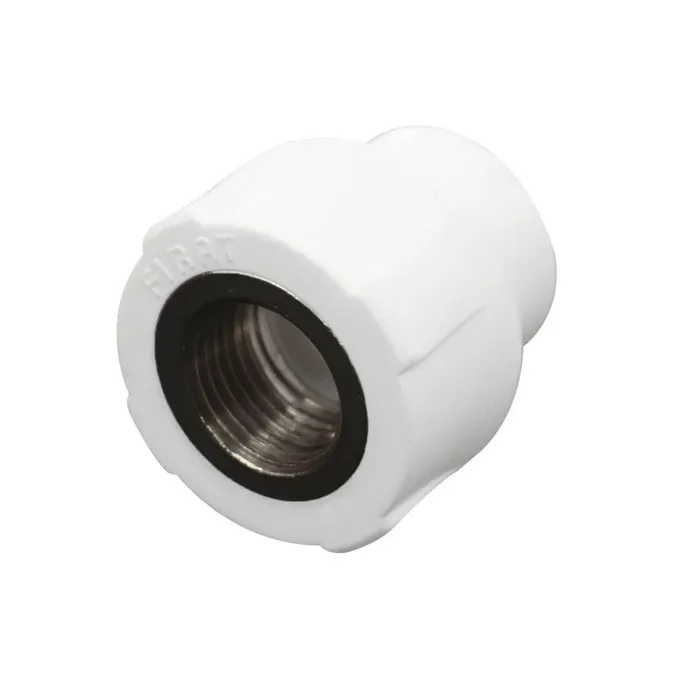 Racord PPR, D 25 mm x 3/4", filet interior, alb