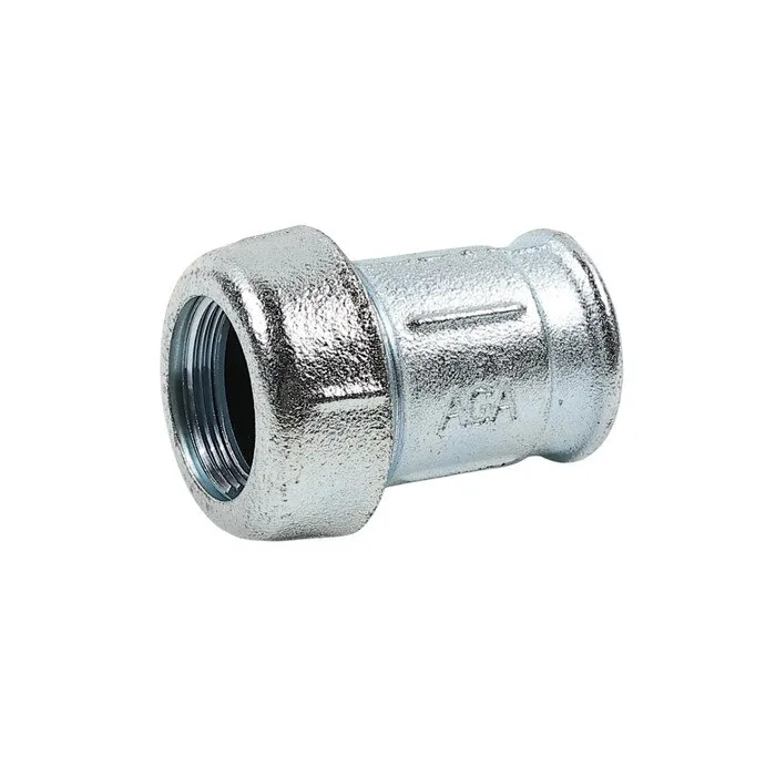 Racord rapid fonta zincata Agaflex QI 6/4", filet interior - interior