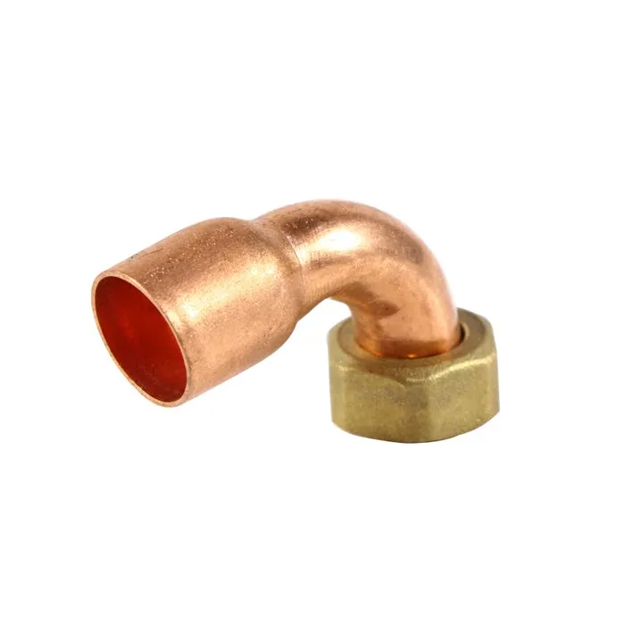 Racord semiolandez cu cot, cupru, interior-interior, 18 mm x 3/4"