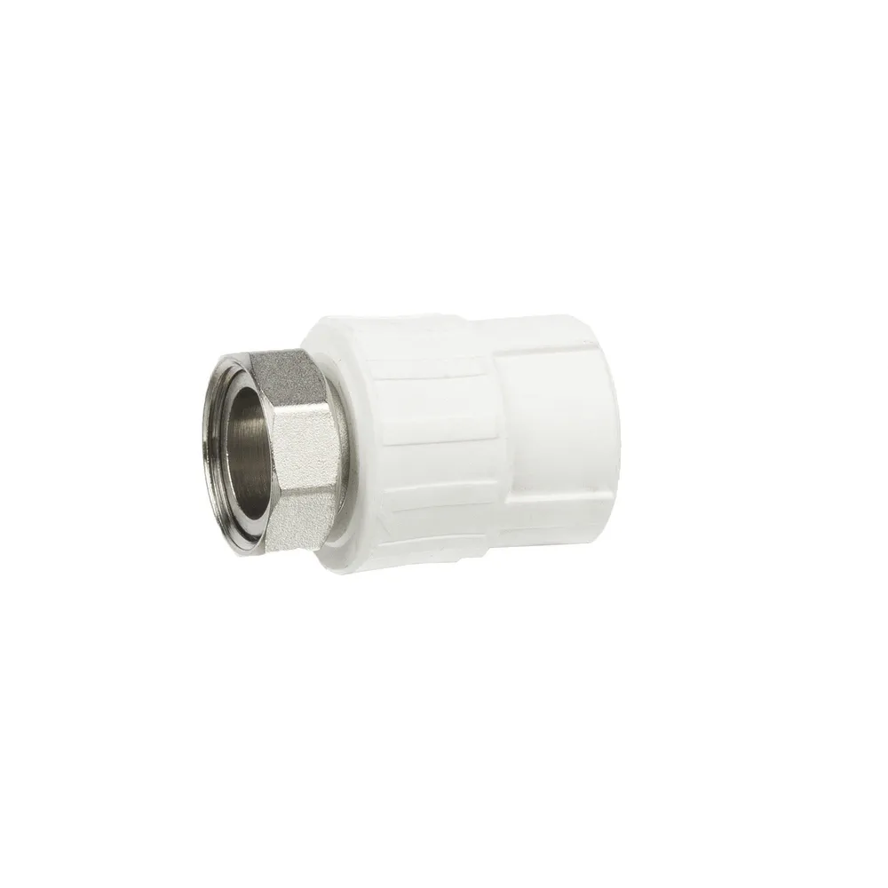 Racord semiolandez, pentru teava PPR, drept, filet interior, Ø 32mm x 1', alb