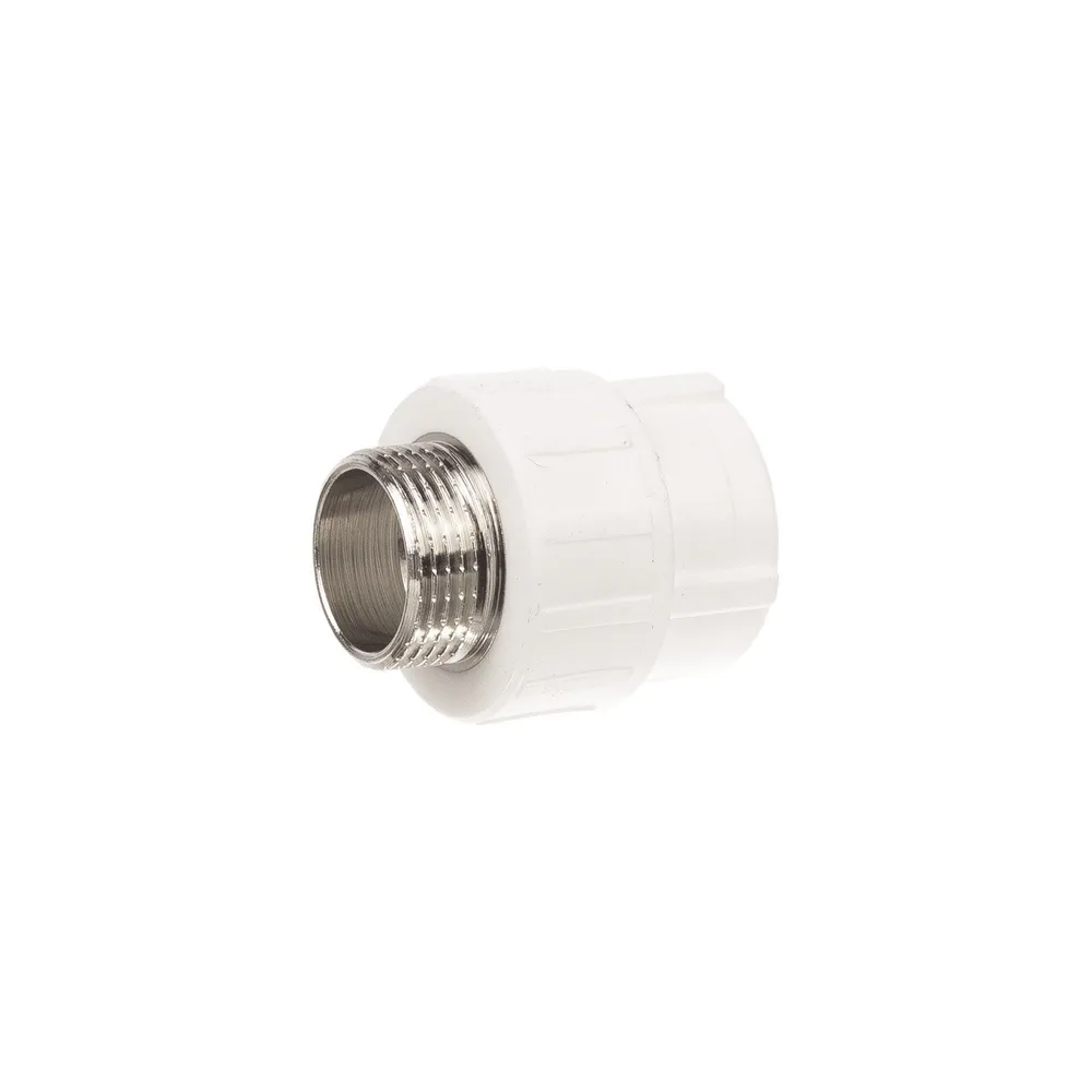 Racord teava PPR, filet exterior, Ø 32 mm x 1', alb