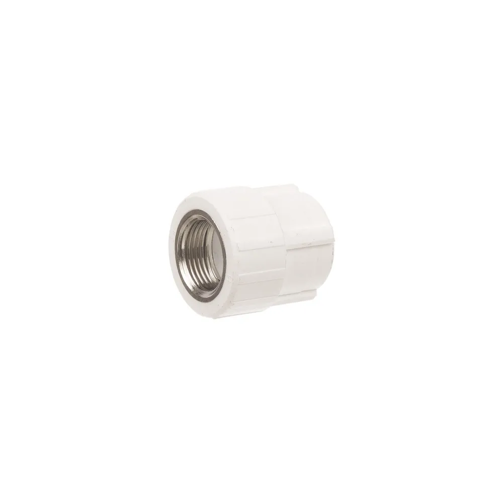 Racord teava PPR, filet interior, Ø 20 mm x 1/2', alb