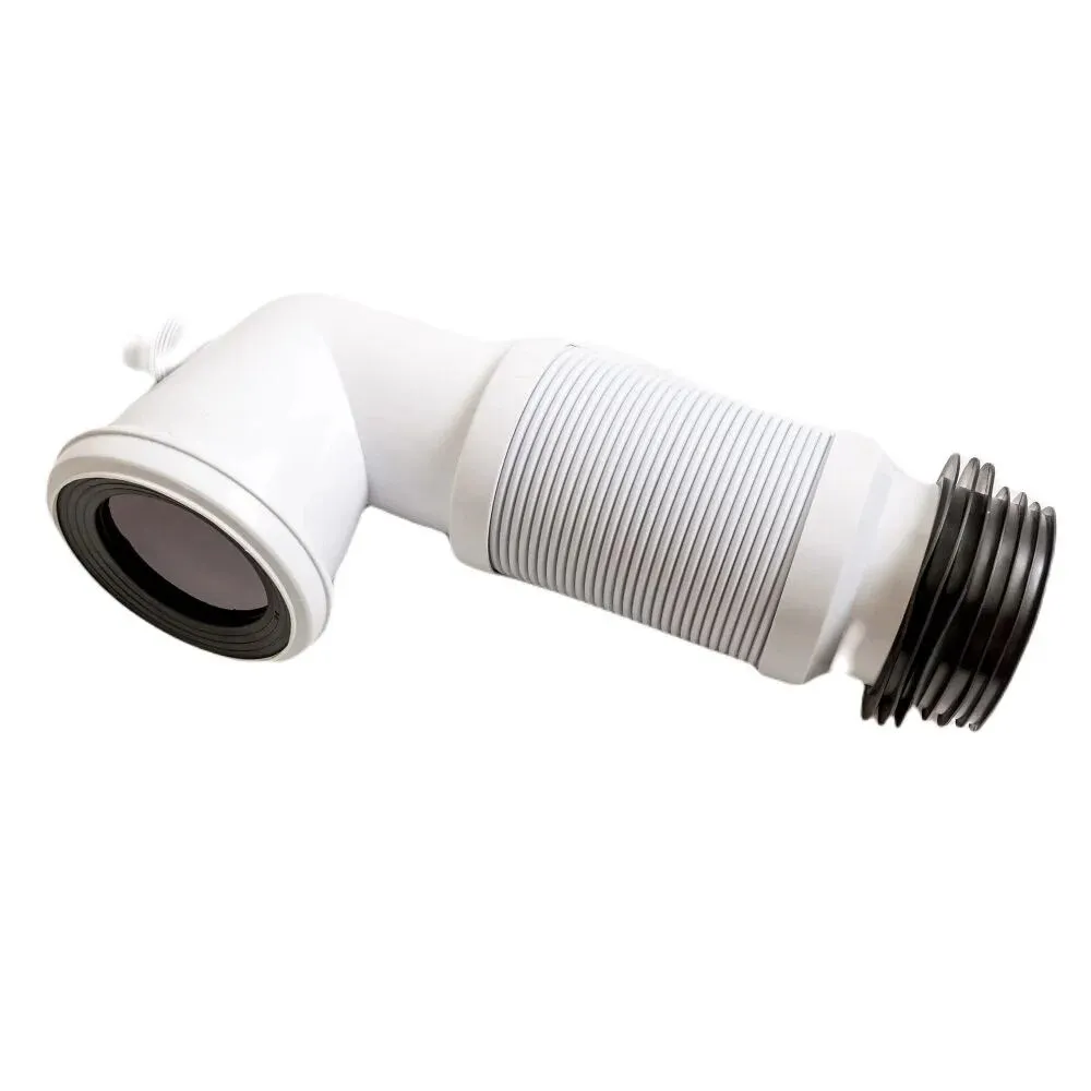 Racord WC, extensibil, cu cot,110 x 780 mm, alb