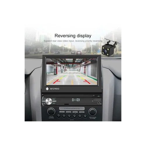 Radio 1DIN Android cu ecran retractabil 7 inch, 2+64G, Wireless Carplay Android Auto BT WiFi GPS — imaginea 6