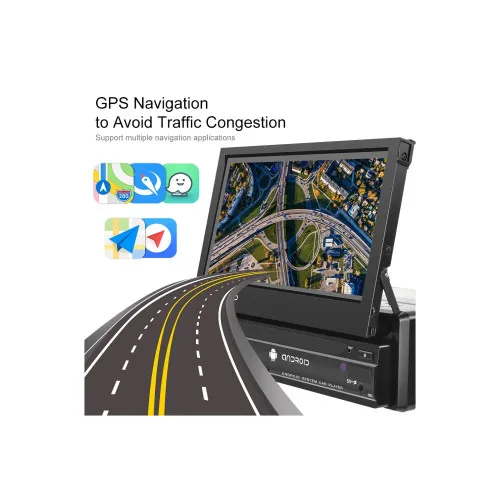 Radio 1DIN Android cu ecran retractabil 7 inch, 2+64G, Wireless Carplay Android Auto BT WiFi GPS — imaginea 7