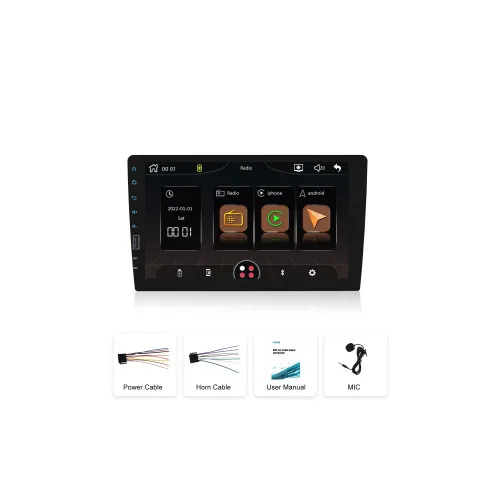 Radio FM, MP3, MP5 Player 1Din ecran 9 inch Wireless CarPlay Android Auto BT FM — imaginea 7