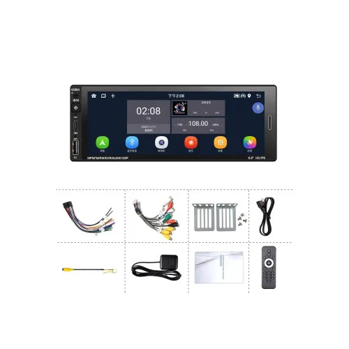 Radio MP3 MP5 auto 1DIN Android ecran 6.86 inch Bluetooth CarPlay 2GB RAM 32GB memorie 12V — imaginea 3