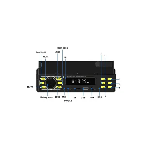 Radio MP3 player 12V cu Bluetooth si suport de telefon — imaginea 3