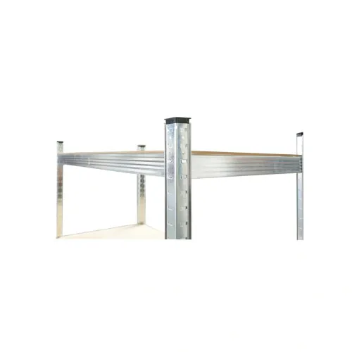 Raft metalic cu 5 polite MDF, 180x100x50cm, 250kg/polita, montaj fara suruburi, galvanizat — imaginea 3