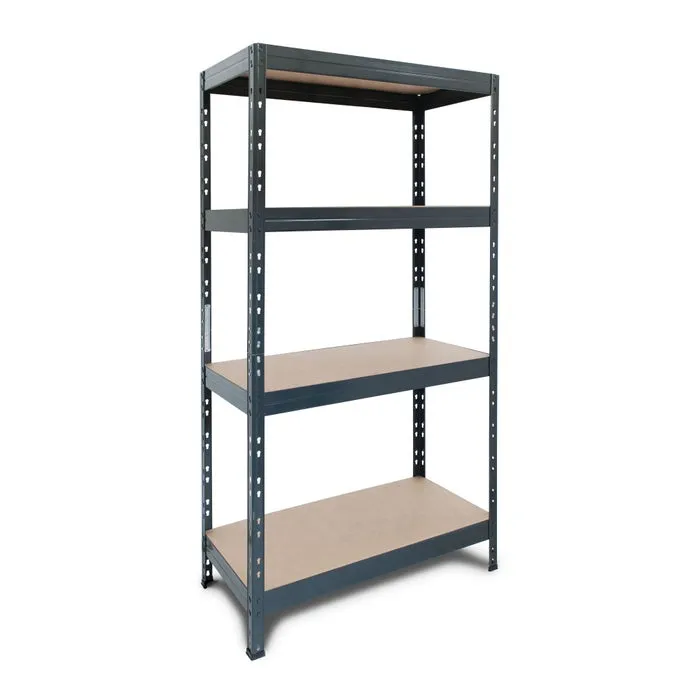 Raft metalic depozitare, Rivet 4, 180 x 75 x 35 cm, antracit, 175 kg/polita