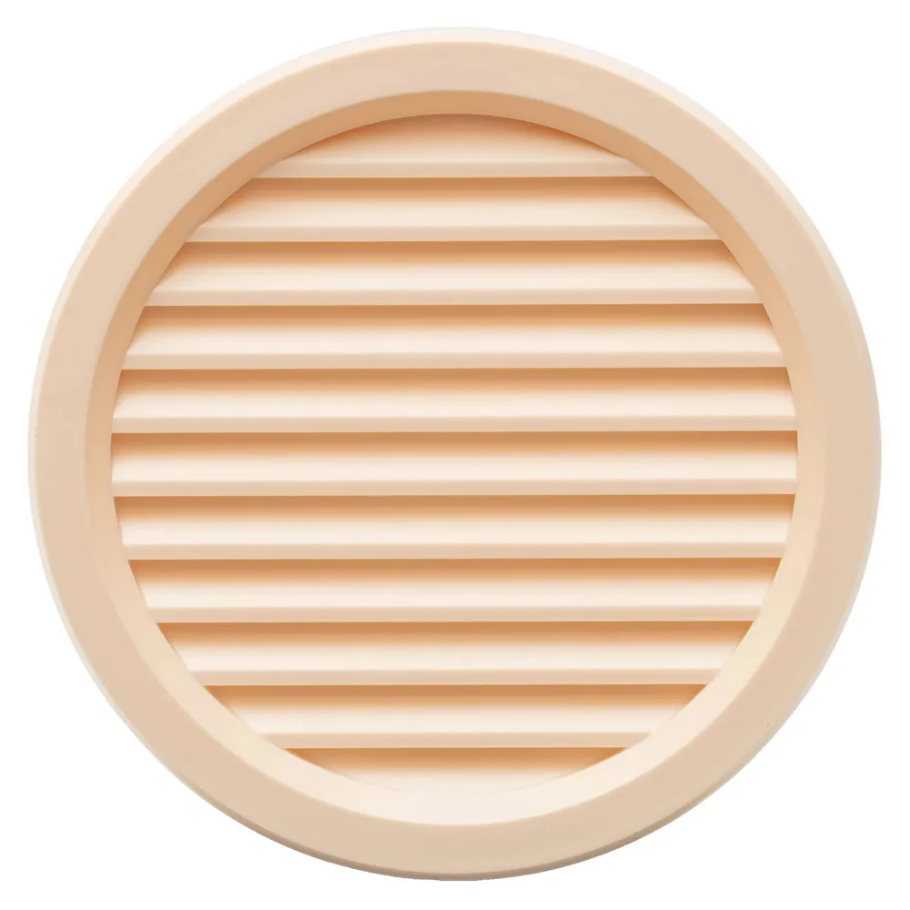 Rama aerisire, rotunda, cu plasa, pentru ventilatia incaperilor, bej, D 100 mm