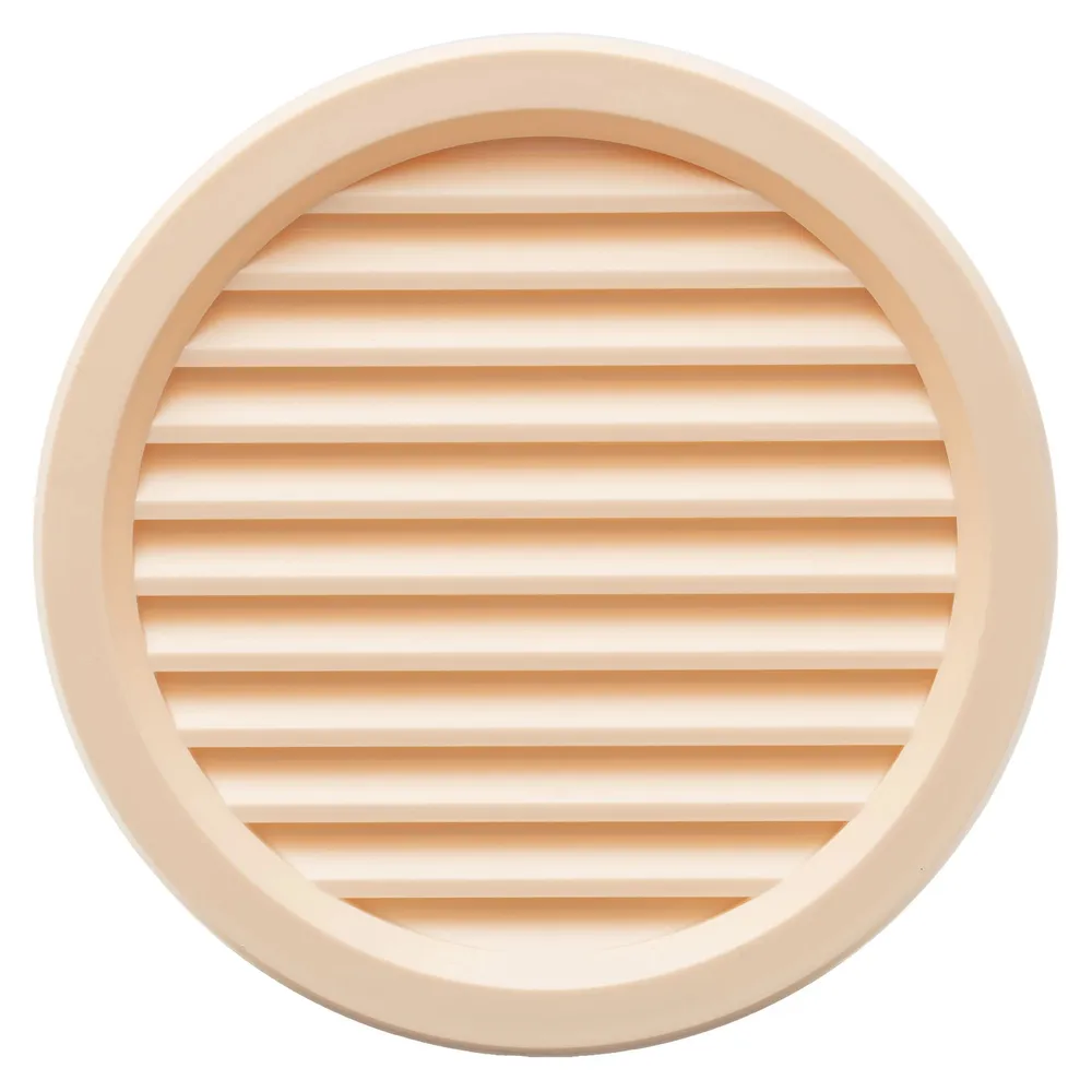 Rama aerisire, rotunda, cu plasa, pentru ventilatia incaperilor, bej, D 110 mm