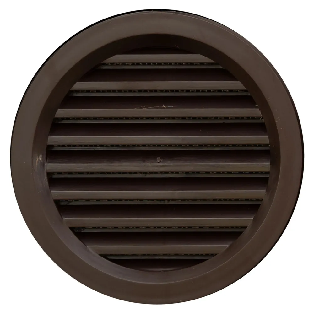 Rama aerisire, rotunda, cu plasa, pentru ventilatia incaperilor, maro, D 70 mm