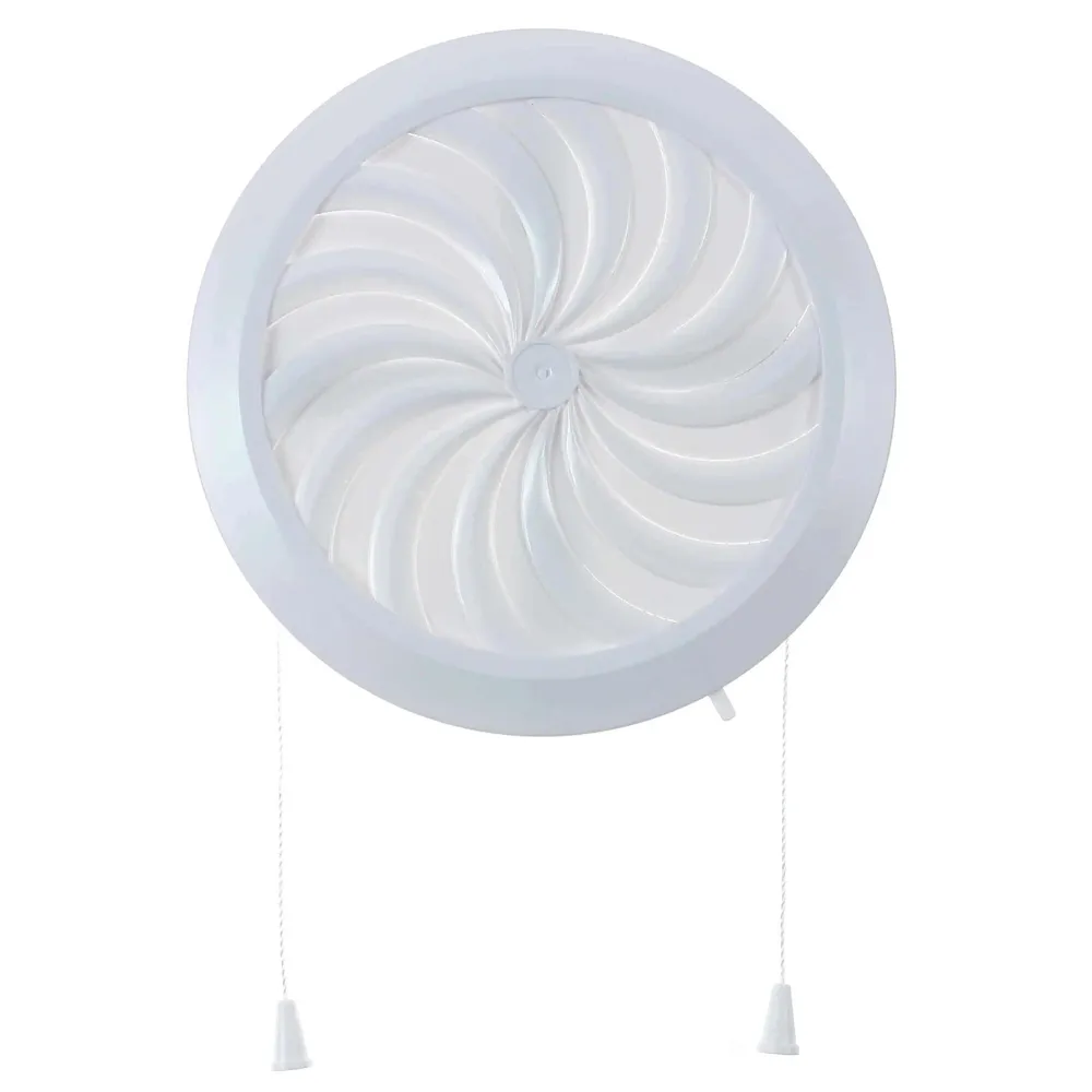 Rama aerisire, rotunda, pentru ventilatia incaperilor, alb, D 100 - 150 mm