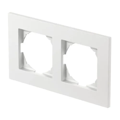 Rama aparataje Logiq Flat 2 module, alba
