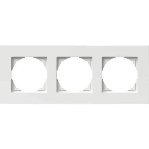 Rama aparataje Logiq Flat 3 module, alba, IP 20, pentru montaj pe tencuiala