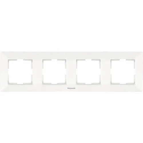 Rama aparataje Panasonic Arkedia Slim 4 posturi, montaj orizontal, alb