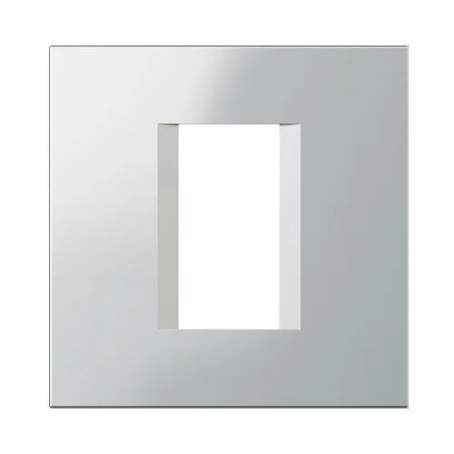 Rama aparataje TEM Line 1 modul, argintiu, design modern, finişaje delicate